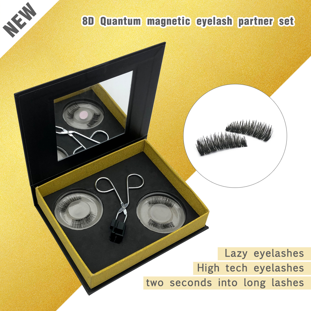 Inquiry for wholesale New magnetic lash 8D Quantum Magnetic Eyelash Partner set Quantum soft magnetic lashes with  Magnetic Eyelash Curler Magnetic Lashes Clip XJ32
